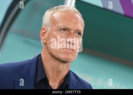 Doha, Katar. 04th décembre 2022. Entraîneur Didier DESCHAMPS (FRA), image unique, motif unique coupé, portrait, portrait, portrait. Round of 16, Round of seize, Game 52, France (FRA) - Pologne (POL) 3-1 le 12/04/2022, Stade Al Thumama. Coupe du monde de football 20122 au Qatar à partir de 20,11. - 18.12.2022 ? Credit: dpa/Alay Live News Banque D'Images