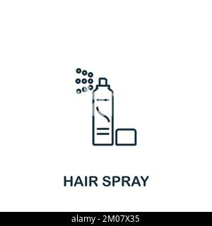 Icône spray pour cheveux. Monochrome simple Barber Shop icône pour modèles, web design et infographies Illustration de Vecteur