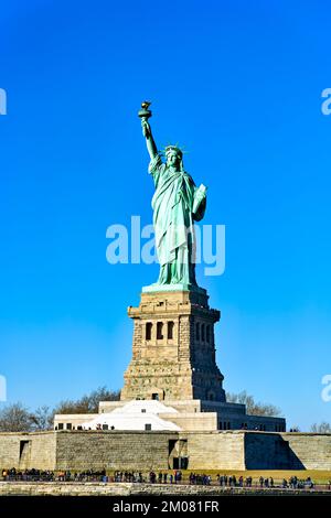 New York. Manhattan. États-Unis. La Statue de la liberté sur Liberty Island Banque D'Images