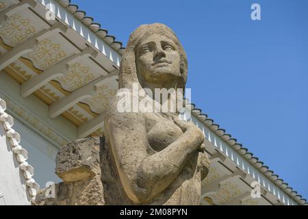 Figur Schönheit, Bildhauer Ludwig Habich, Ernst Ludwig-Haus, Musée Künstlerkolonie, Olbrichweg, Mathildenhöhe, Darmstadt, Hessen, Allemagne Banque D'Images