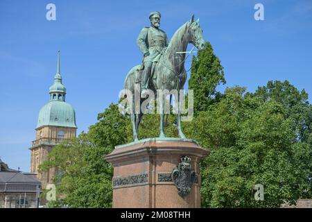 Reiterdenkmal Großherzog Ludwig IV, Friedensplatz, Darmstadt, Hessen, Allemagne Banque D'Images