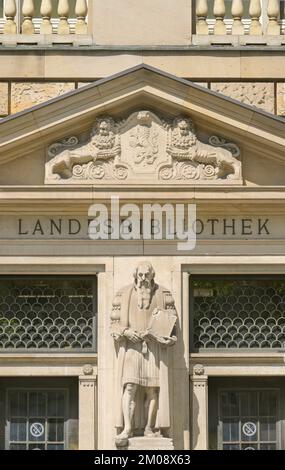 Hochschul- und Landesbibliothek Rheinmain, Rheinstraße, Wiesbaden, Hessen, Deutschland Banque D'Images