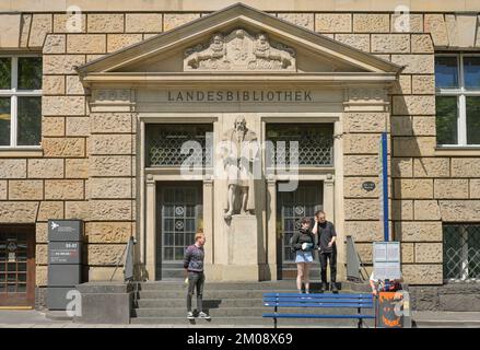 Hochschul- und Landesbibliothek Rheinmain, Rheinstraße, Wiesbaden, Hessen, Deutschland Banque D'Images