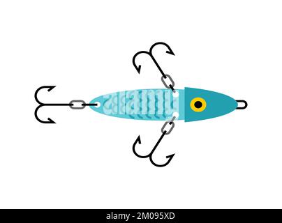 Matériel de pêche à la mouche. Illustration vectorielle. Accessoire pour la pêche Illustration de Vecteur
