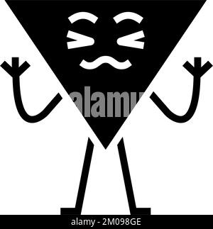 illustration vectorielle d'icône de glyphe de caractère géométrique triangulaire Illustration de Vecteur