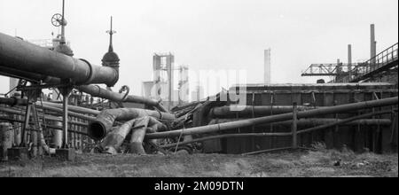 L'usine de cokéfaction de la mine Gneisenau à Dortmund-Oespel a été secouée par une explosion le 17 juillet 1974. Les dommages à la propriété étaient considérables, Ger Banque D'Images