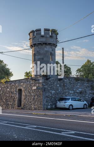 La célèbre tour de guet dans le cimetière du quartier de Glasnevin à Dublin, en Irlande Banque D'Images