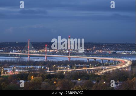 Pont Mersey Gateway Banque D'Images