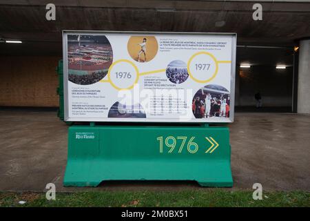 1976 - 1977 histoire du Stade olympique de Montréal, Québec, Canada Banque D'Images