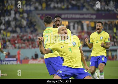 Brésil contre République de Corée, coupe du monde de la FIFA 2022, Round of 16, football, Stadium 974, Doha, Qatar - 05 décembre 2022 Banque D'Images