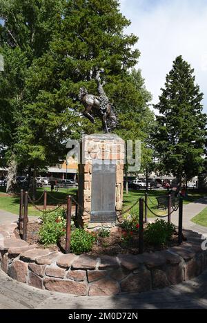 JACKSON, WYOMING - 26 JUIN 2022 : opération Desert Shield - Desert Storm Monument dans la place de la ville à Jackson Hole. Banque D'Images