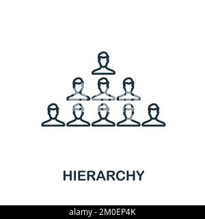 Icône hiérarchie. Icône de structure d'entreprise simple monochrome pour les modèles, la conception Web et les infographies Illustration de Vecteur