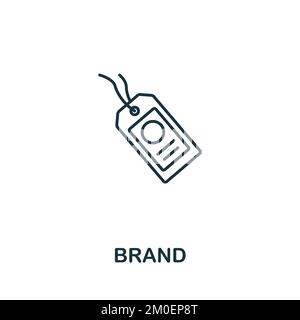 Icône de marque. Icône de structure d'entreprise simple monochrome pour les modèles, la conception Web et les infographies Illustration de Vecteur