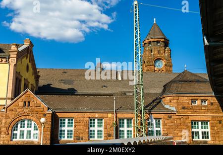 Gare de Giessen, une station de cale à Hesse, en Allemagne Banque D'Images