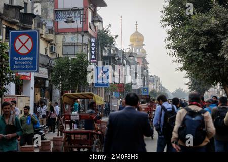 New Delhi, Inde. 05th décembre 2022. Vue sur la vieille ville de Chandni Chowk à New Delhi, 5 décembre 2022. Credit: dpa/Alay Live News Banque D'Images