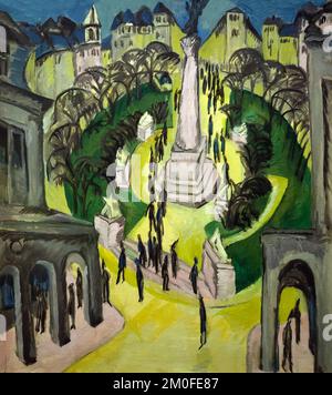 Belle-Alliance-Platz à Berlin, Ernst Ludwig Kirchner, 1914, Berlin Neue Nationalgalerie, Berlin, Allemagne, Europe Banque D'Images