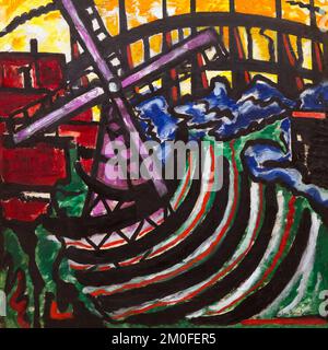 Photo 56, Dutch Mill, Jacoba Heemskerck van Beest, 1916, Berlin Neue Nationalgalerie, Berlin, Allemagne, Europe Banque D'Images