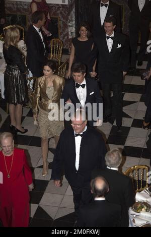 Le mardi 6 novembre 2012, la reine Margrethe et le prince Consort Henrik ont accueilli le concert de Fredensborg à l'église du palais de Fredensborg. Le concert de cette année a été en reconnaissance de la culture d'entrepreneur et des enthousiastes qui caractérisent l'environnement entrepreneurial au Danemark. La princesse de la Couronne Mary, le prince de la Couronne Frederik, le prince Joachim et la princesse Marie ont également assisté au concert. (Thomas SjÃ¸up/POLFOTO) Banque D'Images