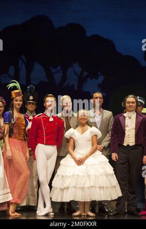 La reine Margrethe et le directeur du ballet Tivoli Peter Bo Bendixen lors de la présentation de la nouvelle production du casse-noisette. Le ballet est réalisé par Peter Bo Bendixen, avec des costumes et un décor de la reine Margrethe. (Ditte Valente/POLFOTO) Banque D'Images