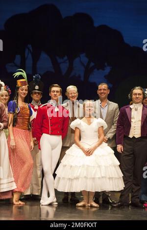 La reine Margrethe et le directeur du ballet Tivoli Peter Bo Bendixen lors de la présentation de la nouvelle production du casse-noisette. Le ballet est réalisé par Peter Bo Bendixen, avec des costumes et un décor de la reine Margrethe. (Ditte Valente/POLFOTO) Banque D'Images