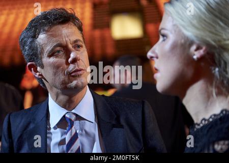 Prince héritier Frederik après le spectacle, samedi était le Gala sportif Sport 2015 à Jyske Bank Boxen à Herning . ( Grégers Tycho / PoLFOTO ) Banque D'Images