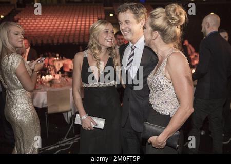 Prince héritier Frederik après le spectacle, samedi était le Gala sportif Sport 2015 à Jyske Bank Boxen à Herning . ( Grégers Tycho / PoLFOTO ) Banque D'Images