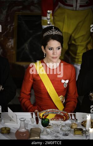 Réception d'État au palais de Fredensborg en présence de la princesse de la Couronne Mary Banque D'Images