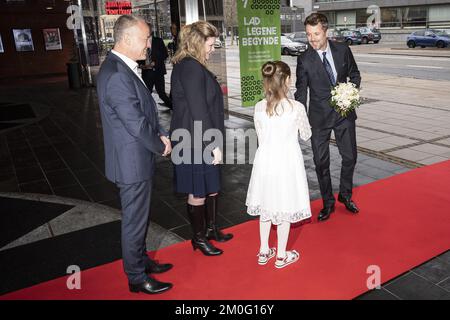 Le Prince héritier Frederik arrive à l'ouverture de la nouvelle exposition inspirée par les Jeux Olympiques du Centre scientifique Experimentarium 'LAD legene begynde' (Laissez les Jeux commencer). Jeudi, 23 janvier., 2020. L'exposition a été développée en collaboration avec la Confédération sportive du Danemark (le Comité National Olympique), Team Danmark et Parasport Danmark. (Photo: Niels Christian Vilmann/Ritzau Scanpix) Banque D'Images