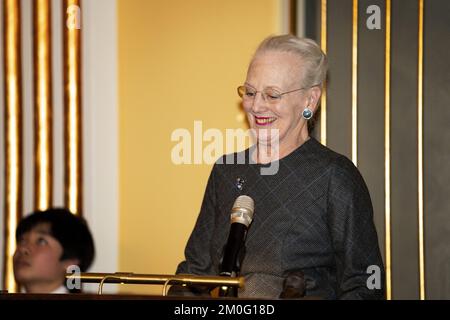 La reine Margrethe et la princesse Benedikte ouvrent le nouveau trésor permanent la salle de Fabergé au Musée Amalienborg, vendredi, 7 février 2020. La Chambre de Fabergé expose des joyaux russes, ainsi qu'une sélection de joyaux de la Couronne danoise, mettant l'accent sur les liens étroits entre les monarchies danoises et russes. (Photo: IDA Guldbæk Arentsen / Scanpix 2020) Banque D'Images