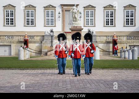 Château de Fredensborg en Zélande du Nord vendredi, 16 avril 2021. Comme l'année dernière, la reine Margrethe passera la journée au château de Fredensborg, alors qu'elle célèbre son anniversaire de 81st ans en privé. (Photo: Martin Sylvest/Ritzau Scanpix). Banque D'Images