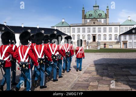 Château de Fredensborg en Zélande du Nord vendredi, 16 avril 2021. Comme l'année dernière, la reine Margrethe passera la journée au château de Fredensborg, alors qu'elle célèbre son anniversaire de 81st ans en privé. (Photo: Martin Sylvest/Ritzau Scanpix). Banque D'Images