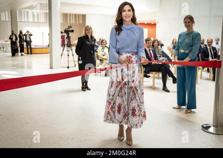 La Princesse Mary de la Couronne lors de l'inauguration de la nouvelle salle d'urgence et du Centre femmes et enfants de l'hôpital Herlev, dans la région du Grand Copenhague. Mercredi, 2 juin 2021. (Photo: Mads Claus Rasmussen/Ritzau Scanpix) Banque D'Images