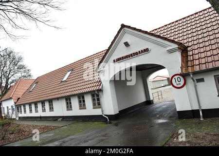 La prison de Kaerpelledgard, précédemment ouverte à l'extérieur d'Ikast, photographiée le 27 janvier 2017. (Photo : Henning Bagger / Scanpix 2018) Banque D'Images