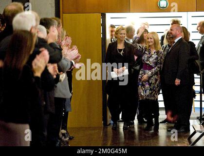 L'écrivain britannique J. K. Rowling reçoit aujourd'hui mardi 19 octobre le prix de littérature Hans Christian Andersen à Odense. Le prix est fondé par le Conseil consultatif de la HCA et J. K. Rowling est le premier auteur à recevoir cet honneur. Banque D'Images