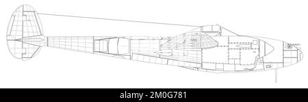 Lockheed P-38J Lightning Banque D'Images