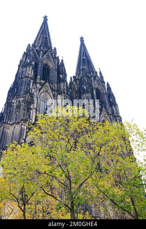 Cathédrale de Cologne, Dom, , Rhénanie-du-Nord-Westphalie, Allemagne de l'Ouest Banque D'Images