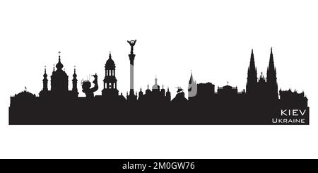 Kiev Ukraine horizon silhouette vectorielle détaillée Illustration de Vecteur