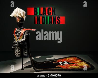 EXPOSITION SUR LES INDIENS NOIRS AU MUSÉE DU QUAI BRANLY Banque D'Images