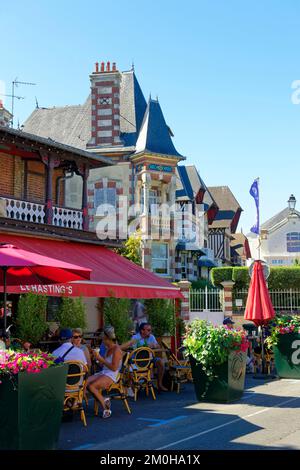 France, Calvados, pays d'Auge, Côte fleurie, Cabourg, Jardins du Casino (Jardins du Casino) Banque D'Images