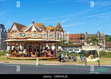 France, Calvados, pays d'Auge, Côte fleurie, Cabourg, Jardins du Casino (Jardins du Casino) Banque D'Images