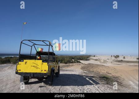 Sénégal, quartier de Dakar, lac rose, excursion en 4x4 sur l'ancien chemin du rallye Paris-Dakar Banque D'Images