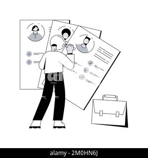 Illustration vectorielle abstraite de concept pour les employés recherchés. Poste vacant, recherche d'employés, postes vacants, rejoindre notre équipe, nous embauchons, le personnel voulait, le personnel avait besoin d'une métaphore abstraite. Illustration de Vecteur