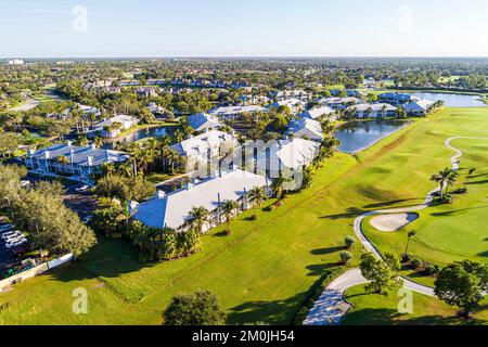 Naples Florida, GreenLinks Golf Villas Lely Resort Golf et Country Club, vue aérienne depuis le dessus Banque D'Images