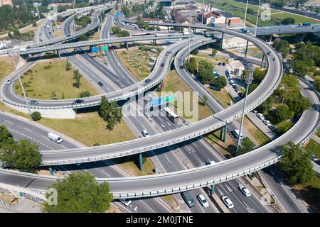 Séparation de classe autoroute, Barcelone Banque D'Images