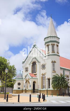 ORANJESTAD, ARUBA - 17 JUILLET 2022: Pro-Catedral San Francisco Di Asis la principale église catholique romaine à Oranjestad, Aruba Banque D'Images
