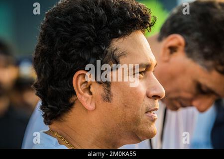 Cricketer Sachin Tendulkar le 4 2022 décembre pour l'inaguration d'un événement Marathon à Kochi , Inde . Banque D'Images