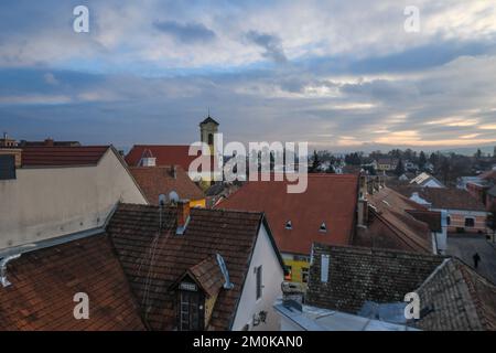 Szentendre, vue panoramique depuis le Templum ter. Hongrie Banque D'Images