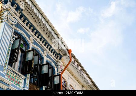 Boutiques conçues par Peranakan à Singapour Banque D'Images