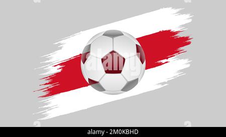 Le vecteur de football de l'Angleterre et les couleurs du drapeau de l'Angleterre grunge image vectorielle Illustration de Vecteur