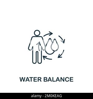 Icône de balance de l'eau. Monochrome simple Detox Diet icône pour modèles, web design et infographies Illustration de Vecteur